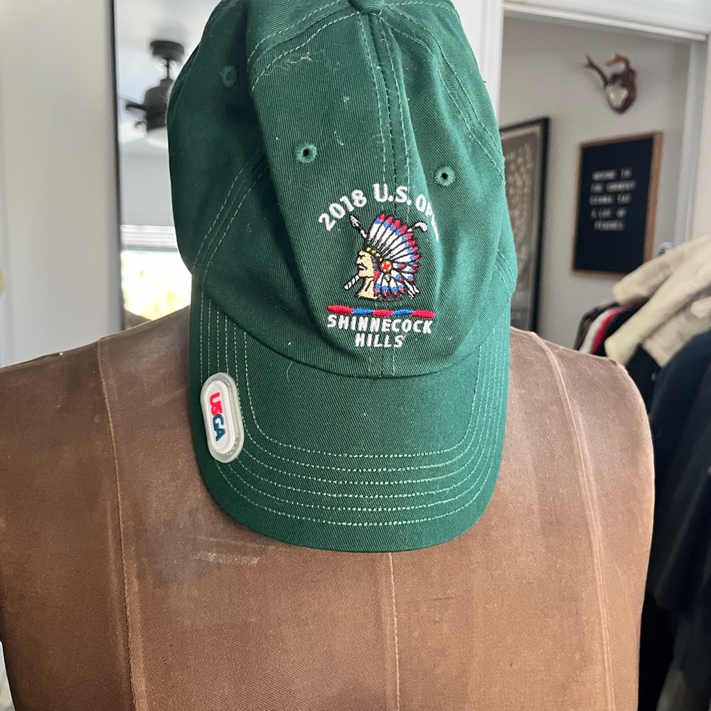 USGA member hat 2018 US open gold shinnecock hills green cap golf preppy